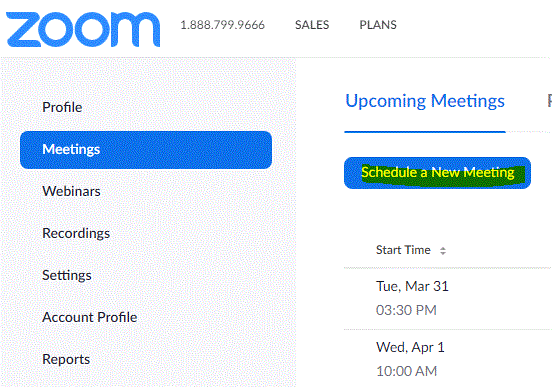 Schedule a meeting