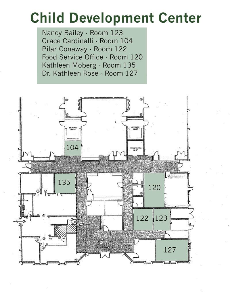 Child Development Center room assignments